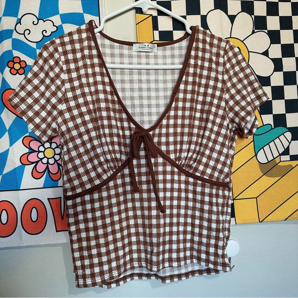 Checkered crop top
